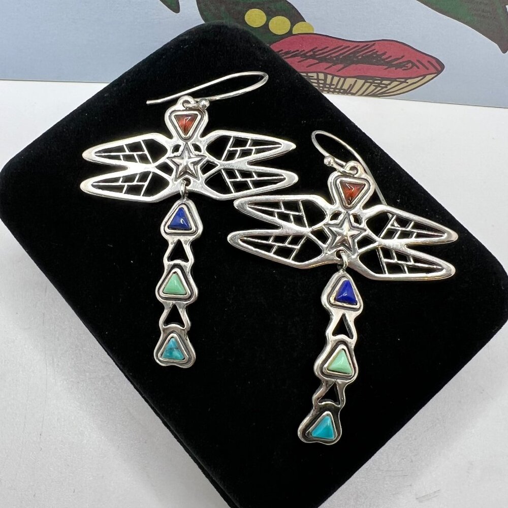 Cody Sanderson for Relios 925 Gemstone Dragonfly Earrings